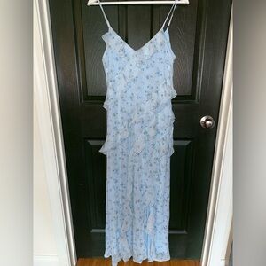 Altar'd State Light Blue Floral Maxi Dress